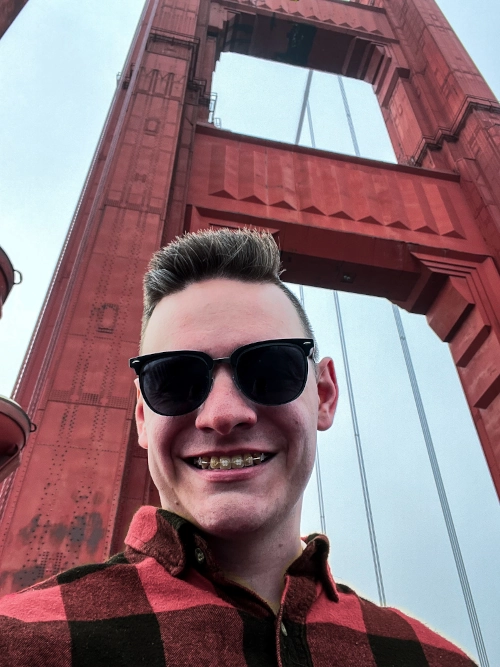 David on San Francisco's Golden Gate Bridge.